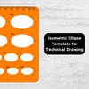 Ellipse Stencil Isometry - Isometric Ellipse Drawing Stencil - Ellipse