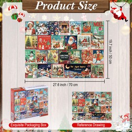 Civaner 1000 Piece Christmas Jigsaw Puzzles for Adults Christmas Advent Calendar Puzzles Christmas Countdown Calendar 2025 Jigsaw Puzzle Holiday Santa Puzzle for Adult (Christmas Advent Calendar)