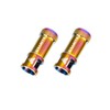Granite Juicy Nipple Valve Caps and 44mm Colour Coordinated Presta