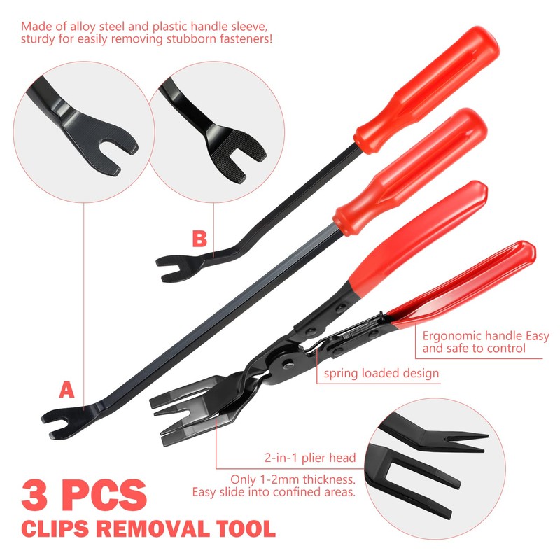‎DNA MOTORING TOOLS-00246 Car Trim Removal Tool Kit, Clip Plier