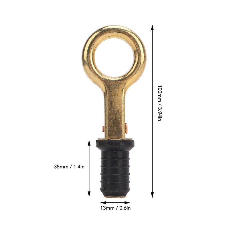 Snap Handle Drain Plug Rubber Brass Twist Design Long Lasting