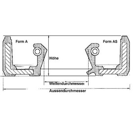Shaft Seal WDR 15 x 26 x 7 AS/WAS