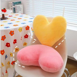 champracer Herfair Heart Cushion, Heart Cushion, Heart Shape Decorative Cushion, Sofa Cushion, Cuddly Pillow, Plush Children's Cushion for Children's Room, Bedroom Decoration (Pink, 50 cm)