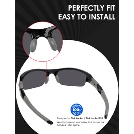 BLAZERBUCK Replacement Sock Kits Earsocks & Nosepieces for Oakley Flak Jacket XLJ Sunglass - Black + Grey