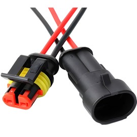 JacobsParts Waterproof Electrical Connector,f 2 pin Plug Auto Electrical Wire Connectors for Car, Truck, Boat, and Other Wire Connections (10 Pairs)
