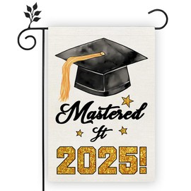 Yarcooly Graduation Decorations Class of 2025 Congratulations Grad Garden Flag Mastered It Graduation Party Flag
