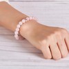 Philip Jones Faceted Rose Quartz Gemstone Charm Stretch Bracelet