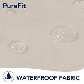 PureFit Sheer Outdoor Curtains for Patio Waterproof – Weatherproof, Fade Resistant Outside Voile Curtains for Gazebo, Front Porch, Pergola, Sun Filtering Privacy Curtain, 54 x 95 inch, 1 Panel, Beige