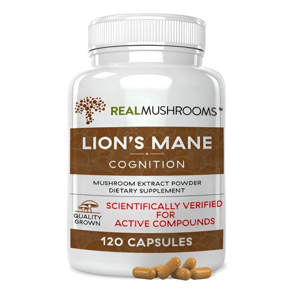 Real Mushrooms Lions Mane Cognition 120 Capsulas - Producto Original