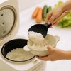 Cooking Spoon 2-Pack: Multi-Function Wood Handle Silicone Spatula Spoon &