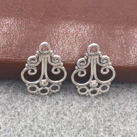 Uniqueafricanarts.com 2 pieces oF Sterling Silver .925 - Bali Filigree Chandelier connector-Earr
