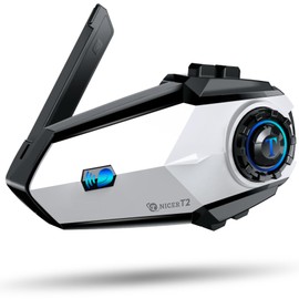 TNICER T2 Income Bluetooth 5.2 Income Bike Communication Device, 6 People Simultaneous Calling, One-Click Automatic Pairing, 25 Hours of Continuous Usage, Transmission Distance 392.8 ft (1,000 m),