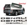 GMC OVERLAY Matte Black Door Rear DENALI Emblems Letters 2021-2023