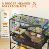 Hamster Cage 3 Tier with Deep Tray Rolling Storage Shelf