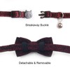 Cat Collar Breakaway with Bowtie Bell, Red Bling Kitten Collar