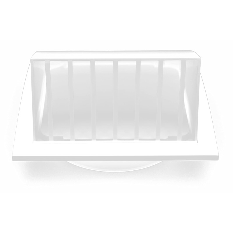 H&C VENT Rectangular Ventilation Grille with Backflow Flap, Plastic Weather
