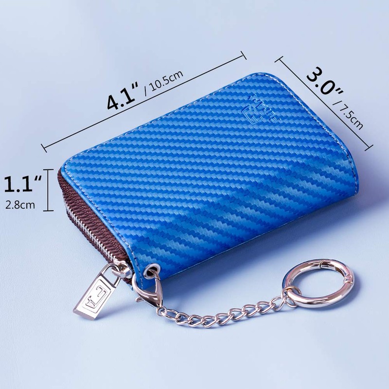 FurArt Credit Card Wallet, Zipper Card Cases Holder for Men