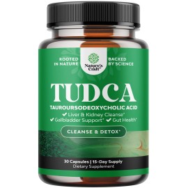 Advanced Bile Salt TUDCA Supplement – Extra Strength 500mg Per Serving – Supports Liver Health, Bile Flow, and Digestive Wellness – Tauroursodeoxycholic Acid Capsules