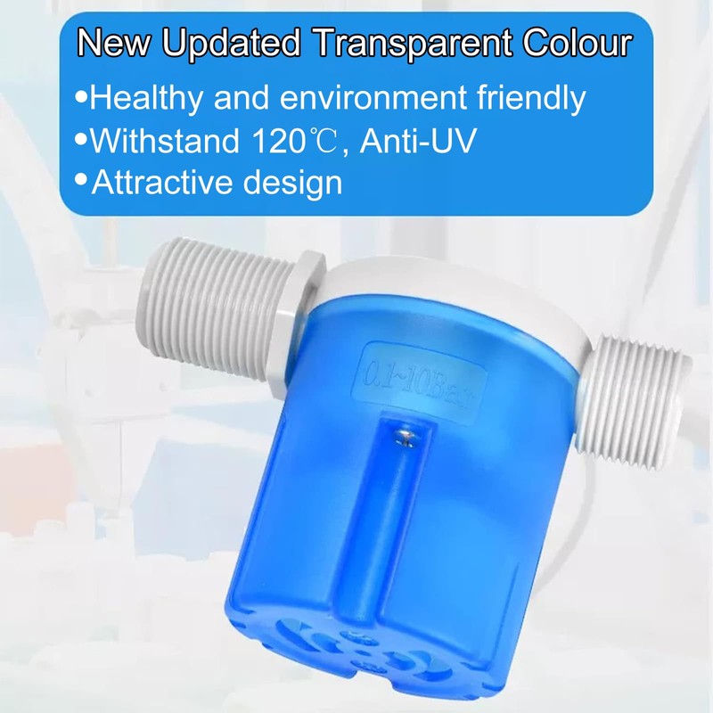Rarapop 2Pcs 3/4'' Automatic Float Valve Water Level Control Inside