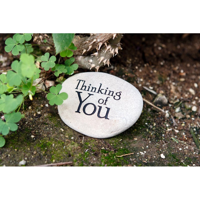 Garden Age Supply Thinking of You Engraved Natural Handmade Inspirational
