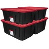 MioeDi MioeDi 27 Gallon Stackable Snap Lid Plastic Storage Bin
