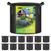 iPower 12-Pack 7 Gallon Grow Bags Heavy Duty Thickened Aeration