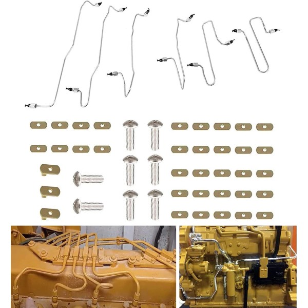 SP-Auto For Caterpillar CAT 3406 Fuel Injection Line Kit 3406B