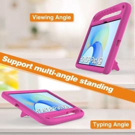 XLTTONG for Honor Pad X9 11.5 inch Case 2023,Kids Boy Girls EVA Shockproof Cover Case for Honor Pad X9,with Stand Handle (Rose)