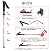 BISINNA Trekking Pole, Collapsible Lightweight Mountain Stock, 2 Piece Set,