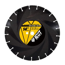 14" Ductile Iron Electroplated Premium Turbo Diamond Blade -Arbor 20mm- Laser Welded - for Cutting Cast Iron Pipe, Ductile Iron Pipe