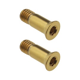 eMagTech 2 Pieces Titanium Alloy Mounting Screws Bicycle Rear Derailleur Bolts Bicycle Rear Derailleur Guide Wheel Mounting Screw for Road Bike Mountain Bike Gold
