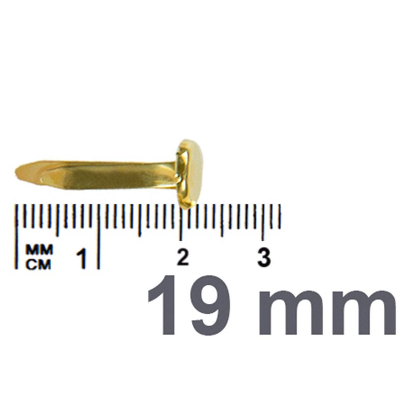 Kathay Box of 30 Gold Metal Folders 19mm Ideal for