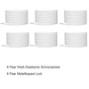 Widamin 6 Pairs of Elastic Shoelaces with Metal Closure, No