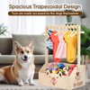 Chunful Dog Closet Wooden Pet Wardrobe Closet Dog Toy Storage