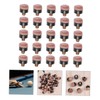 Totority 25Pcs Screw Pool Cue Tips Replacement Durable Leather Billiard