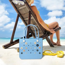 Flower Decor for Beach Bag | Waterproof Colorful Bag Decoration | & Rubber Beach Bag Accessories, Flower Bag Decorations, Beach Bag Decoratives