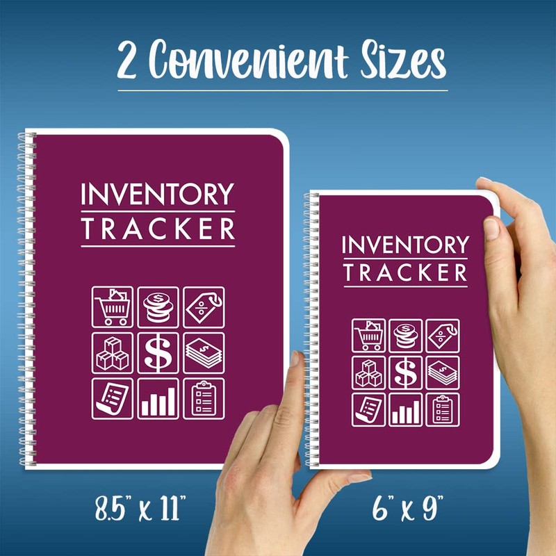 BookFactory Inventory Log Book/Small Business Inventory Tracker/Tracking Register - Wire-O,