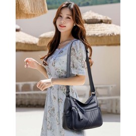 Bagtopia Purses for Women,Soft PU Leather Shoulder Bags Designer Handbags Ladies Hobo Bag, Crossbody Purse Pocketbooks,793 Blue