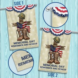 American Flag-Memorial Day Flag Remember And Honor flag TQN1009Fv1, House Flag (29.5" x 39.5")-USA Flags Premium Polyester-Decorative Indoor Outdoor Flag