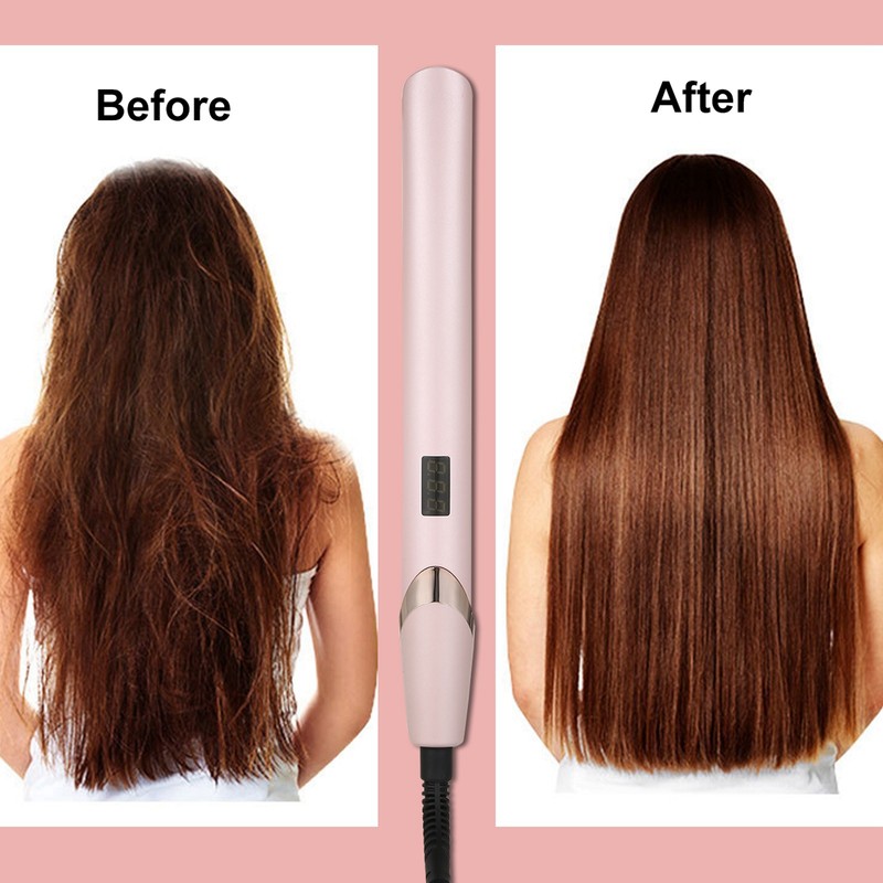 Hair Straightener 2 in 1 Temperature Adjustable Hair Straightening Curler