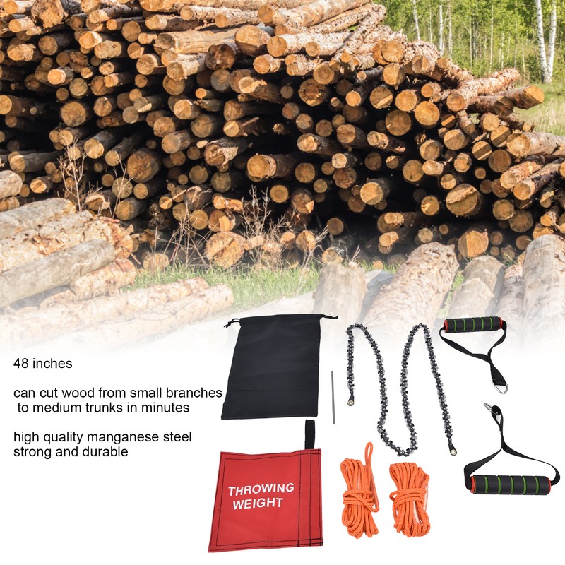 High Reach Hand Chain Saw 48inch Compact Portable Rope Saw