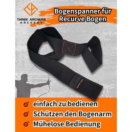 THREE ARCHERS Bow Tensioner Nylon Tensioning Cord for Recurve Bow Targable Archery Tensioning Aid for Tensioning and Designing