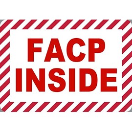 BuildASign FACP Fire Alarm Control Panel Inside Safety Sign- 7" x 10", .040 Aluminum