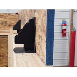 Hang Em Fast Rim Braces - 2X6 Sill Plate and Wall - Easy Installation for Rim Boards on Walls or Sill Plates, Fits 9” to 14” Heights, 1-1/2”, 1-1/4”, 1-1/8”, and 1” Thicknesses - 4 Pack