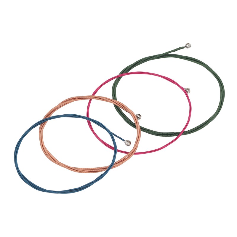 4Pcs Electric Bass String Set Clear Bright Sound Metal Colored