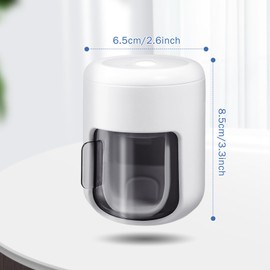 Pack of 2 Toothpaste Dispenser, Tube Squeezer, Toothpaste Dispenser, Automatic, Toothpaste Dispenser, Waterproof and Dust-free, Suitable for Adults and Children, White