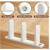 Sliding Door Floor Mount Guide 4-Piece Set - White ABS
