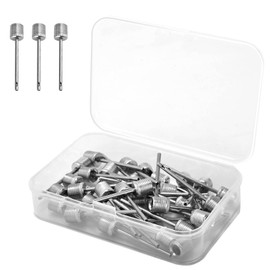 homepa 35pcs Air Pump Needle, Air Inflation Needle for Basketball, Soccer Ball, Volleyball, Football or Rugby Balls US Replacement Ball Pump Pin Air Inflating Pin with Portable Storage Box