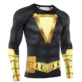 Men's Compression Sport Shirt Long Sleeves Workout Shirt Black