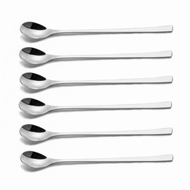 IMEEA Long Spoon, Bar Spoon, 18-8 Stainless Steel, Parfait Spoon, 9.1 inches (23 cm), Silver, 4 Pieces, Commercial Use